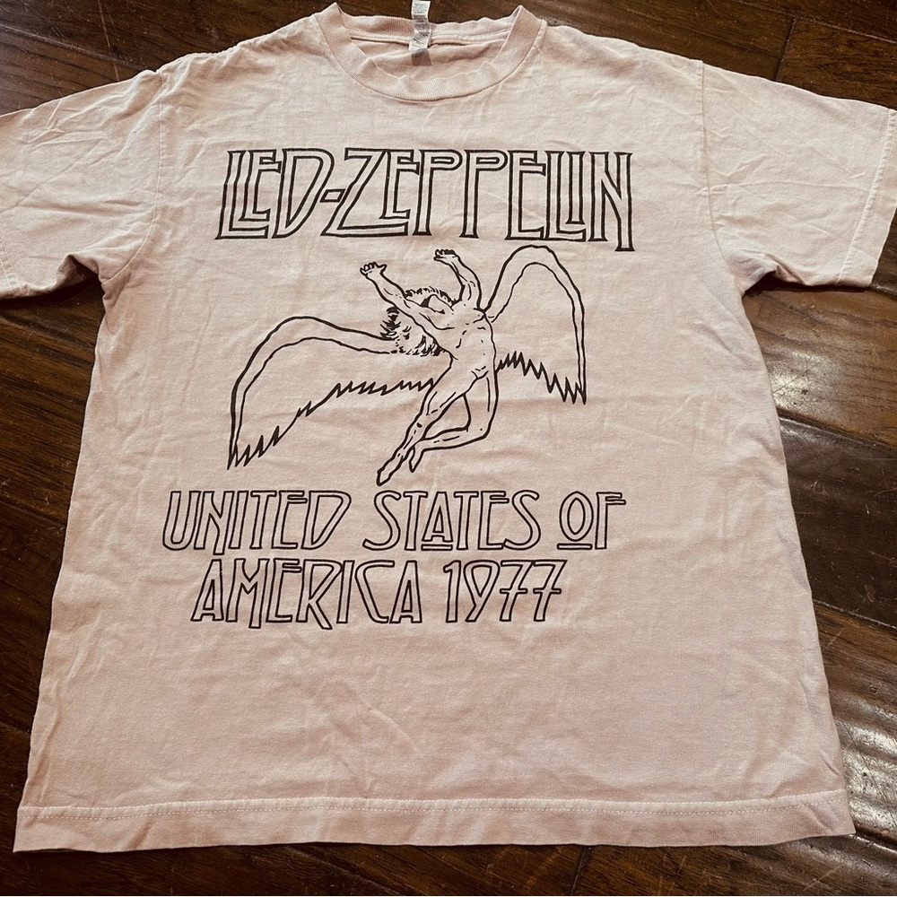 Led Zeppelin Graphic‎ Tee - Light Pink